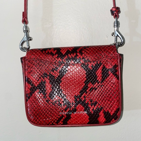 Red and Black snakeskin Rebecca Minkoff Love Too mini purse - perfect condition - Picture 4 of 6